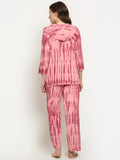 Berry Lush Tie & Dye Hoodie Pyjama set