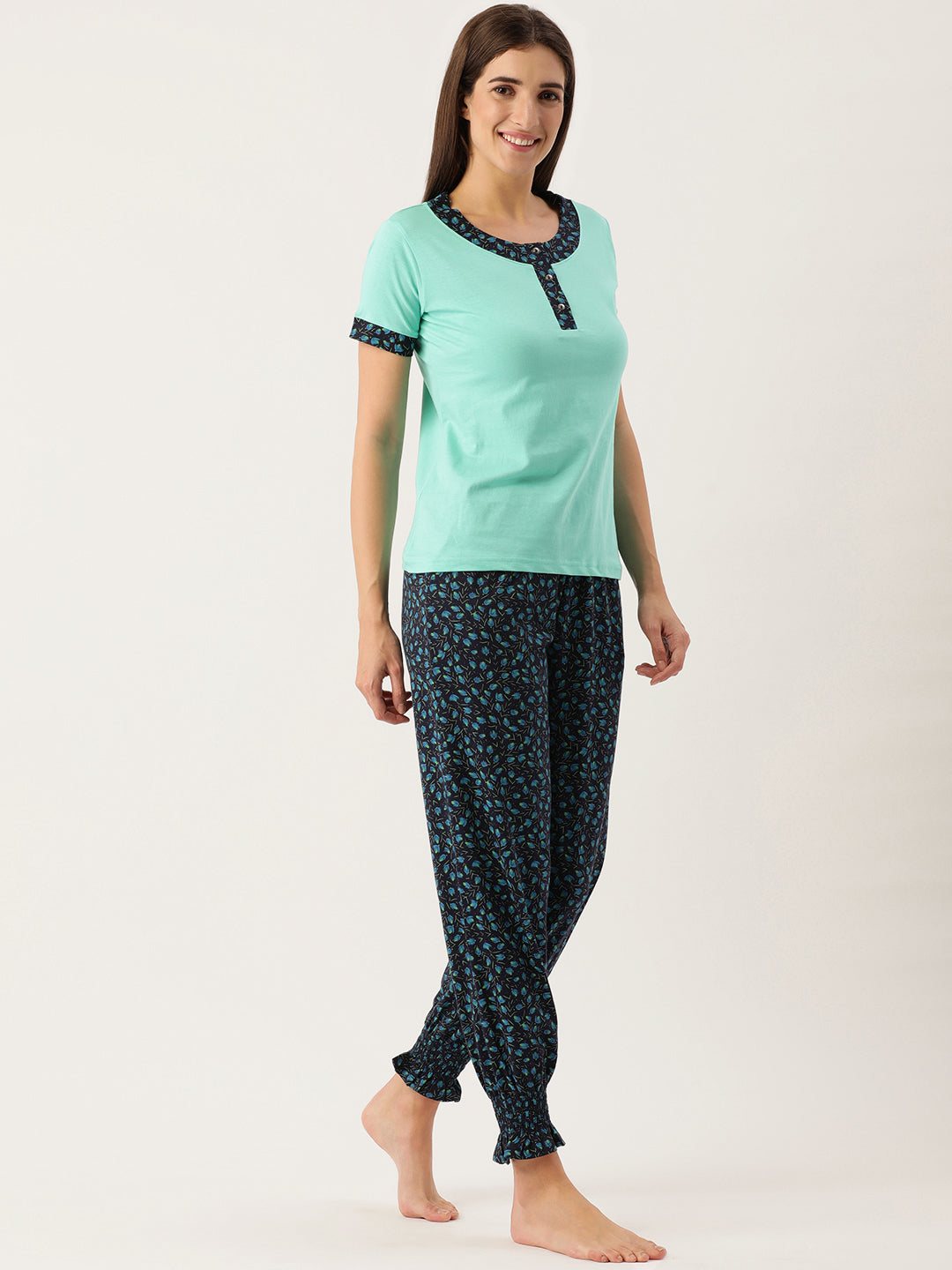Slumber Jill pistach green/blue Pyjama set