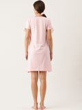 Pink Sleep All Day short nightdress with Scrunchie